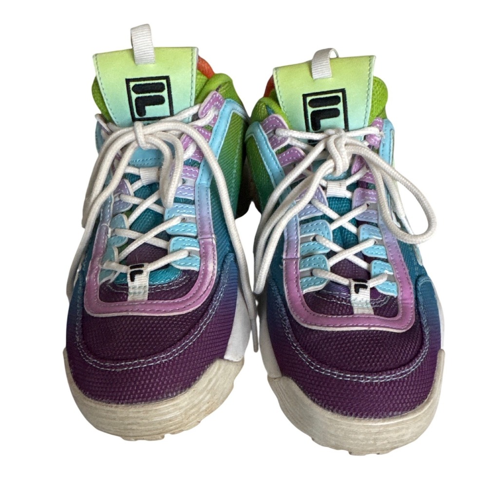 Fila Disruptor II Rainbow Ombre Chunky Sneakers Women's Size 8.5